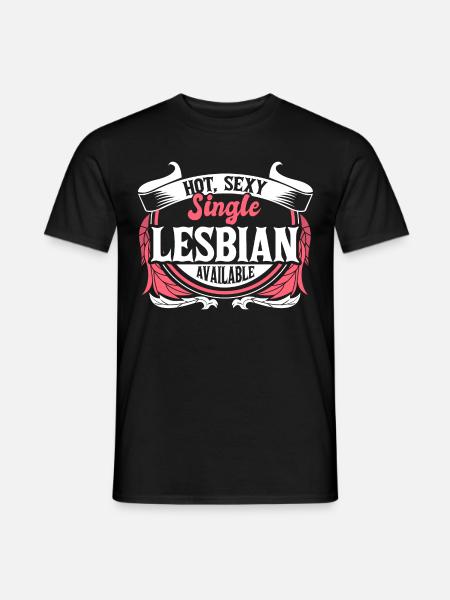 Lesbisch Single Pride - Männer T-Shirt - Schwarz