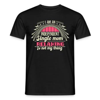 Single Mother Mum Gift - Men's T-Shirt - black - Front - AI Model Male 178 light (178cm)