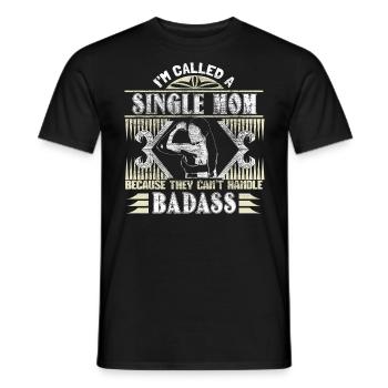Single Mother Daughter Gift Idea - Men's T-Shirt - black - Front - AI Model Male 178 light (178cm)