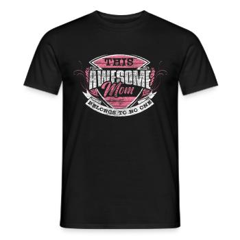 Single Mom Pregnant Gift Idea - Men's T-Shirt - black - Front - AI Model Male 178 light (178cm)
