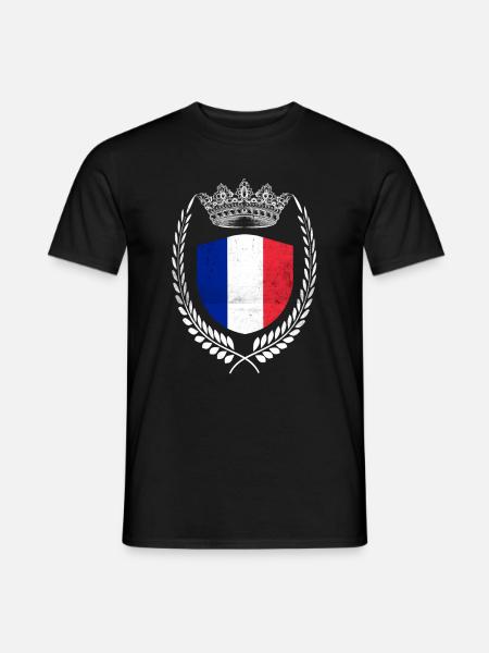 France Drapeau Français Drapeau France - T-shirt homme - noir