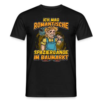 Ich Mag Romantische Spaziergänge Im Baumarkt - Männer T-Shirt - Schwarz - Vorne - AI Model Male 178 light (178cm)