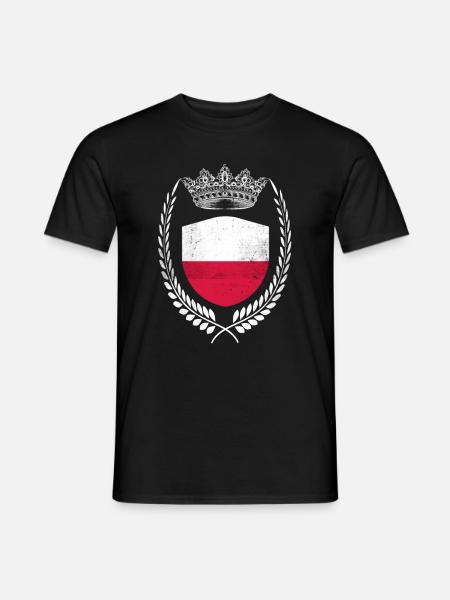 Polen Flagge Polen Fahne Polska - Männer T-Shirt - Schwarz