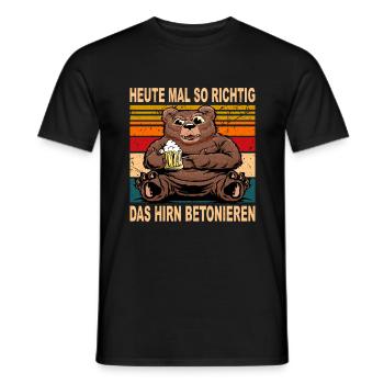 Mal Ordentlich das Hirn Betonieren Witziger Spruch - Männer T-Shirt - Schwarz - Vorne - AI Model Male 178 light (178cm)