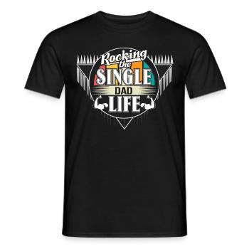 Père père cadeau de famille - T-shirt homme - noir - Devant - AI Model Male 178 light (178cm)