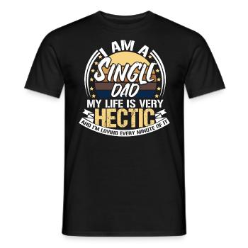 Single Father Single Dad Parents Gift - Men's T-Shirt - black - Front - AI Model Male 178 light (178cm)