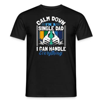 Cadeau père fille monoparental - T-shirt homme - noir - Devant - AI Model Male 178 light (178cm)