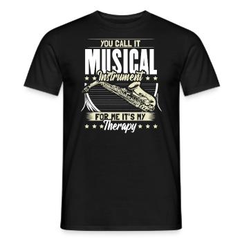 Saxophone Orchestra Musique Idée Cadeau - T-shirt homme - noir - Devant - AI Model Male 178 light (178cm)