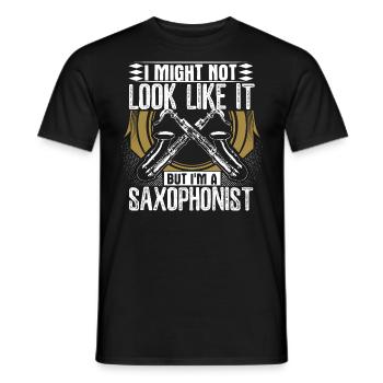 Saxophone Blues - T-shirt homme - noir - Devant - AI Model Male 178 light (178cm)