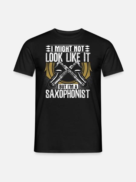 Saxophone Blues - Men's T-Shirt - black
