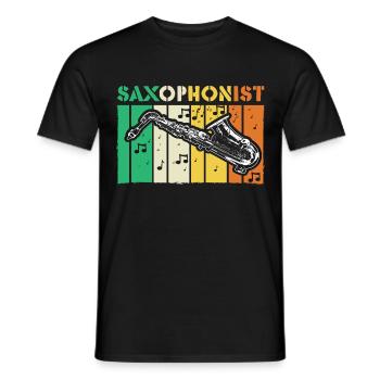 Saxophone Jazz Cadeau - T-shirt homme - noir - Devant - AI Model Male 178 light (178cm)
