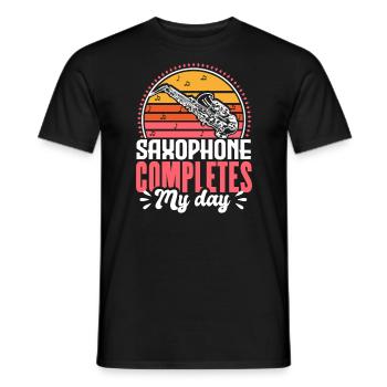 Saxophon Jazz Band Geschenk - Männer T-Shirt - Schwarz - Vorne - AI Model Male 178 light (178cm)