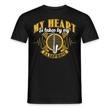 Instrument de saxophone Musicien Idée Cadeau - T-shirt homme - noir - Devant - AI Model Male 178 light (178cm)