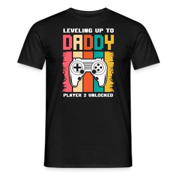 Cadeau de la fête des pères et des fils à la naissance des pères - T-shirt homme - noir - Devant - AI Model Male 178 light (178cm)
