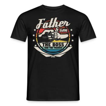 Vater und Sohn Dad Geschenkidee - Männer T-Shirt - Schwarz - Vorne - AI Model Male 178 light (178cm)
