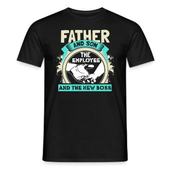 Père & Fils Nouveau-né Papa - T-shirt homme - noir - Devant - AI Model Male 178 light (178cm)