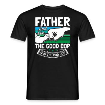 Vater Sohn Eltern Familie - Männer T-Shirt - Schwarz - Vorne - AI Model Male 178 light (178cm)