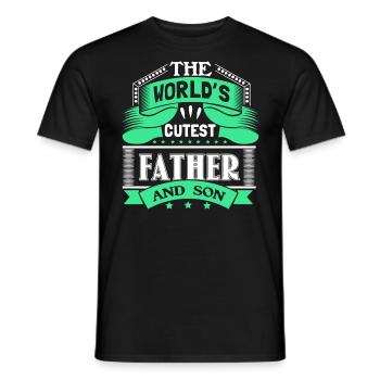Father and son - Men's T-Shirt - black - Front - AI Model Male 178 light (178cm)