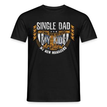 Alleinerziehender Vater Papa Eltern Geschenkidee - Männer T-Shirt - Schwarz - Vorne - AI Model Male 178 light (178cm)