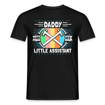 Père Fils Paternité Papa Cadeau - T-shirt homme - noir - Devant - AI Model Male 178 light (178cm)