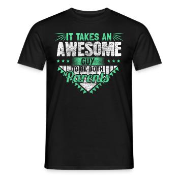 Single Father Dad Gift - Men's T-Shirt - black - Front - AI Model Male 178 light (178cm)