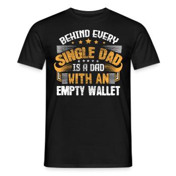 Single Father Single Parents - Men's T-Shirt - black - Front - AI Model Male 178 light (178cm)