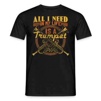 Trompette Trompette Orchestre Idée Cadeau - T-shirt homme - noir - Devant - AI Model Male 178 light (178cm)