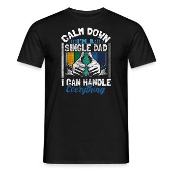 Alleinerziehender Vater Kinder - Männer T-Shirt - Schwarz - Vorne - AI Model Male 178 light (178cm)