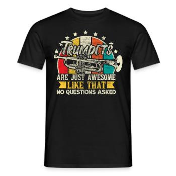 Trumpet Trumpet Player Chapel Gift Idea - Men's T-Shirt - black - Front - AI Model Male 178 light (178cm)