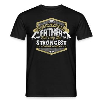 Père célibataire Papa Parents Cadeau - T-shirt homme - noir - Devant - AI Model Male 178 light (178cm)