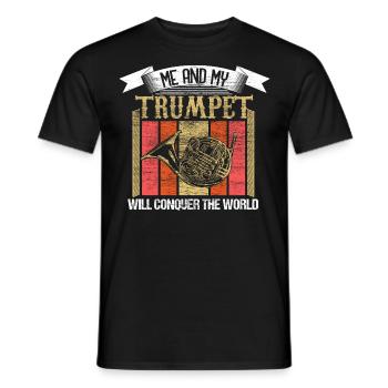 Trompette Trompette Orchestre Idée Cadeau - T-shirt homme - noir - Devant - AI Model Male 178 light (178cm)