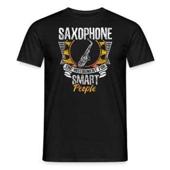 Saxophone Wind Instrument Music Gift Idea - Men's T-Shirt - black - Front - AI Model Male 178 light (178cm)
