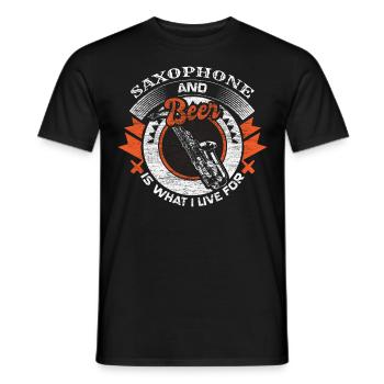 Saxophone Jazz Musicien Cadeau - T-shirt homme - noir - Devant - AI Model Male 178 light (178cm)