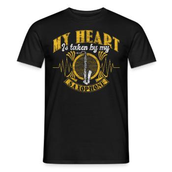 Saxophon Jazz Band Geschenk - Männer T-Shirt - Schwarz - Vorne - AI Model Male 178 light (178cm)