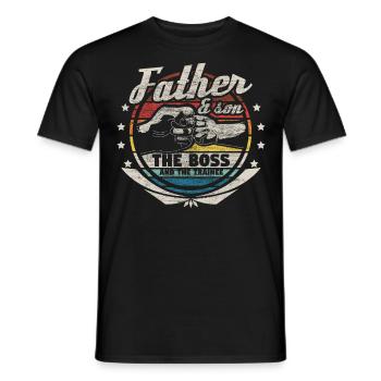 Vater und Sohn Eltern Dad Geschenkidee - Männer T-Shirt - Schwarz - Vorne - AI Model Male 178 light (178cm)