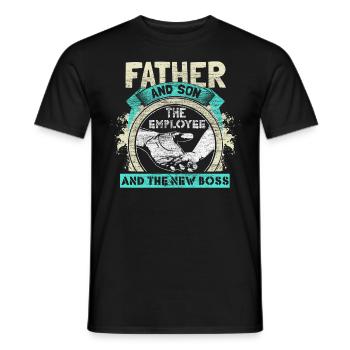 Père Fils Nouveau-né Idée cadeau de famille - T-shirt homme - noir - Devant - AI Model Male 178 light (178cm)