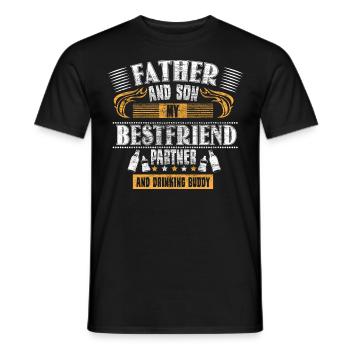 Père & Fils Parents Papa Cadeau - T-shirt homme - noir - Devant - AI Model Male 178 light (178cm)