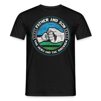 Père Fils Naissance Famille Cadeau - T-shirt homme - noir - Devant - AI Model Male 178 light (178cm)