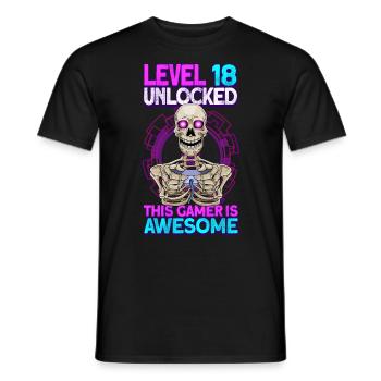jeu de joueur 18e anniversaire jeux vidéo de jeu - T-shirt homme - noir - Devant - AI Model Male 178 light (178cm)