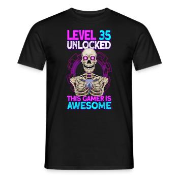 jeu de joueur 35e anniversaire jeux vidéo de jeu - T-shirt homme - noir - Devant - AI Model Male 178 light (178cm)