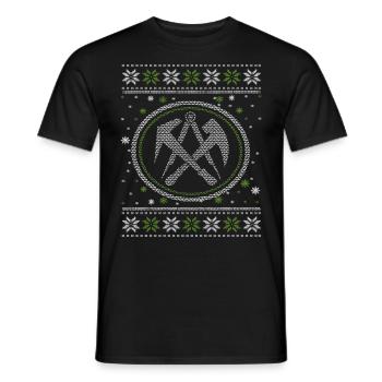 Ugly Dachdecker Motiv Weihnachtszeit Heilig Abend - Männer T-Shirt - Schwarz - Vorne - AI Model Male 178 light (178cm)