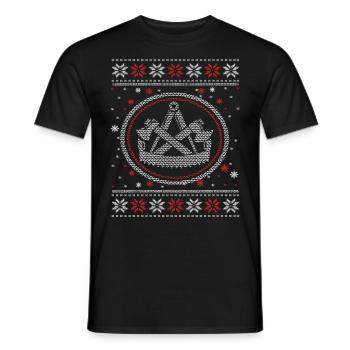 Ugly Zimmerer Motif Christmas Time Christmas Eve - Men's T-Shirt - black - Front - AI Model Male 178 light (178cm)