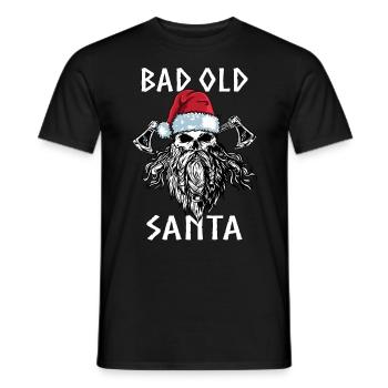 Evil Old Santa Viking Vintage Noël - T-shirt homme - noir - Devant - AI Model Male 178 light (178cm)