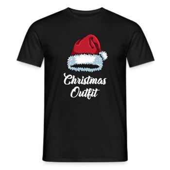 Christmas Outfit Partner Look Christmas Family - Men's T-Shirt - black - Front - AI Model Male 178 light (178cm)