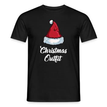Christmas Outfit Partner Look Christmas Family - Men's T-Shirt - black - Front - AI Model Male 178 light (178cm)