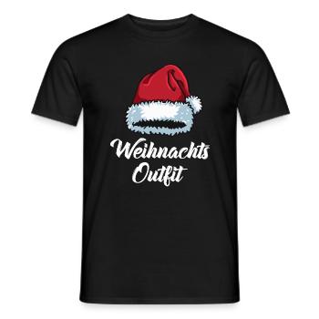 Christmas Outfit Partner Look Christmas Family - Men's T-Shirt - black - Front - AI Model Male 178 light (178cm)