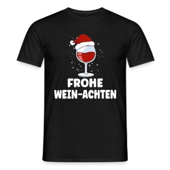 Wein Liebhaber Weihnachts Mütze Outfit Weihnachten - Männer T-Shirt - Schwarz - Vorne - AI Model Male 178 light (178cm)