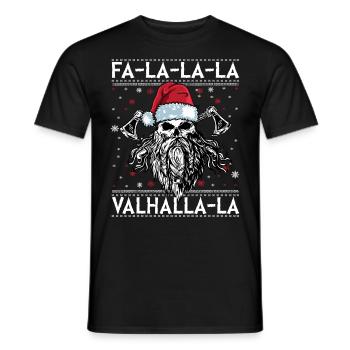 Viking Ugly Christmas – Valhalla Wikinger Outfit - Men's T-Shirt - black - Front - AI Model Male 178 light (178cm)