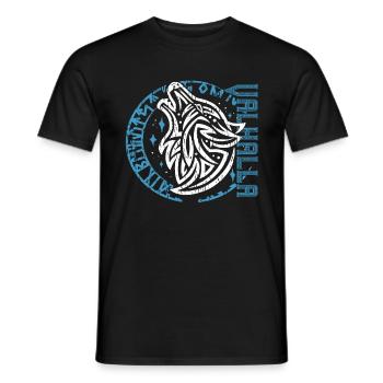 Valhalla Wolf Odin Runes Boussole nordique - T-shirt homme - noir - Devant - AI Model Male 178 light (178cm)