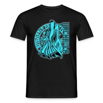 Valhalla Wolf Odin Runes Boussole nordique - T-shirt homme - noir - Devant - AI Model Male 178 light (178cm)